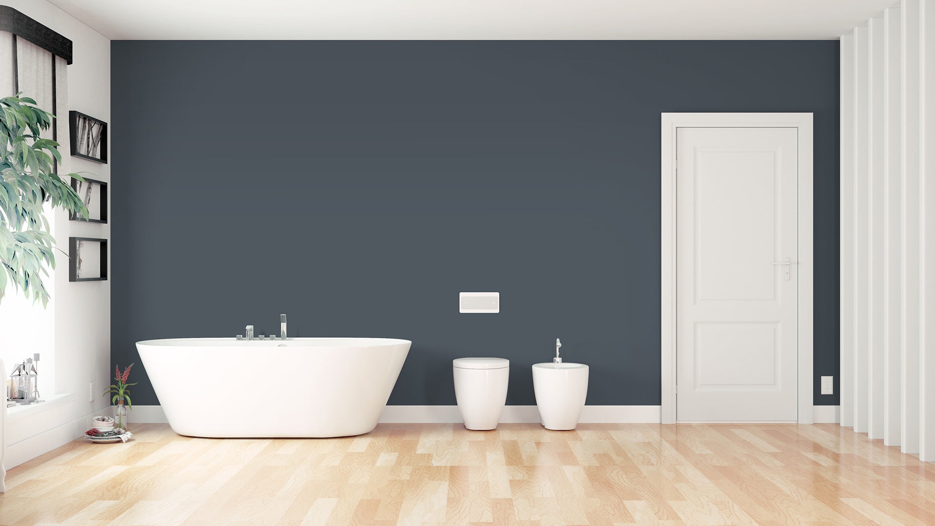 Oval shaped bath tub